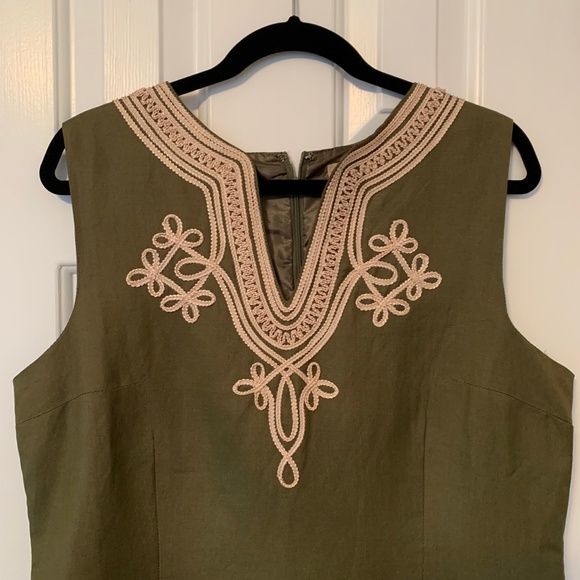 NWT!  APPRAISAL Sleeveless Olive Fully-lined Sheath, SZ 16 - Picture 3 of 14